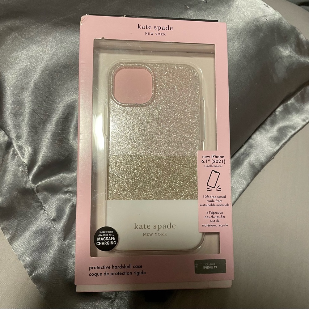 Kate Spade Apple iPhone 13 Phone Glitter Block Case